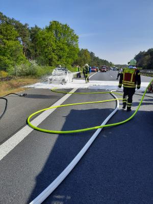 Brand Pkw - BAB 9 AS Beelitz - AS Beelitz-Heilstätten