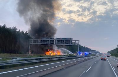 Brand Lkw - BAB10 AS Ferch>AD Potsdam