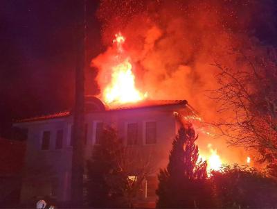 Brand Gebäude (groß) - Michendorf, Rotdornallee