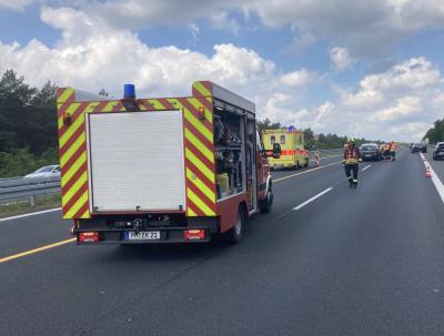 Verkehrsunfall mit Personenschaden - BAB9, AS Beelitz - AS Beelitz-Heilstätten