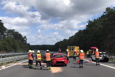 Verkehrsunfall mit Personenschaden - BAB 9 AS Beelitz- AS Beelitz Heilstätten