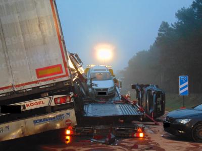 Verkehrsunfall mit Eingeklemmten - BAB 9, AS Beelitz Richtung AS Beelitz-Heilstätten