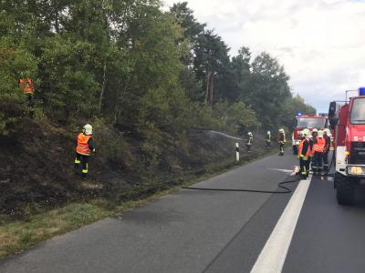 Brand Fläche - BAB 9, AS Beelitz-Heilstätten Richtung AS Beelitz