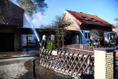 Carportbrand Kiefernweg, Fichtenwalde